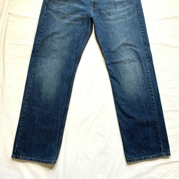 Levi's 569‎ Jeans Mens 36x34 (38x33) Loose Straight Fit Jeans Dark Wash Red Tab - Picture 4 of 12